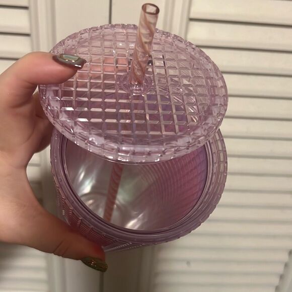 ✨Starbucks Pink/Purple Grid Tumbler Cup 24 oz Holiday 2020✨ - Picture 7 of 7